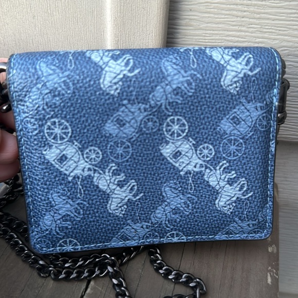 Coach RARE like new Horse and Carriage wallet on chain - Picture 2 of 13